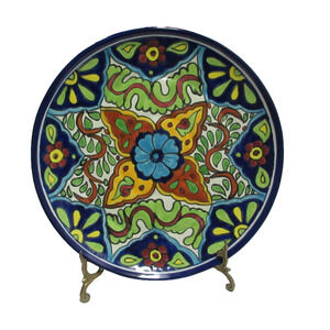 TALAVERA POTTERY DECORATIVE WALL DECOR DINNER PLATE 11" DIAMETER LEAD FREE